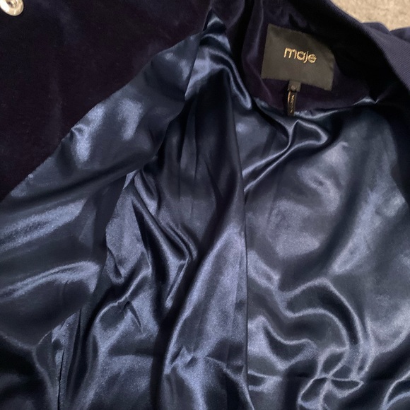 Maje Velvet Bomber Jacket - Picture 4 of 10